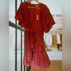 Max Studio XL red wrap dress
